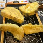丸ナス＋キスの天ぷら串