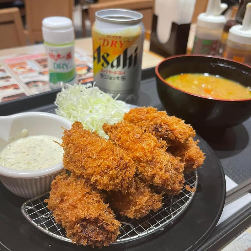 たっぷりカキフライ定食(松のや 行徳店)