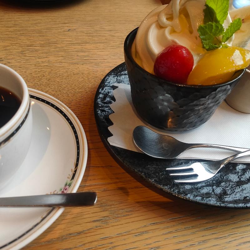 プリンアラモードセット(ペルティエ 京王百貨店新宿店)