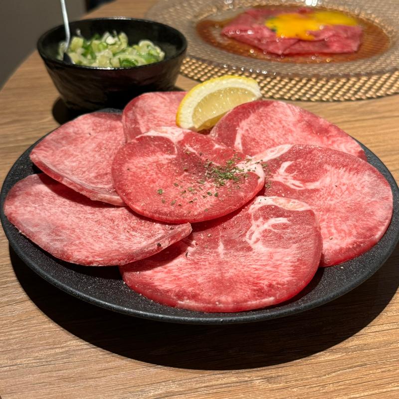 上塩タン、タン用ネギ(焼肉Garden MISAWA)