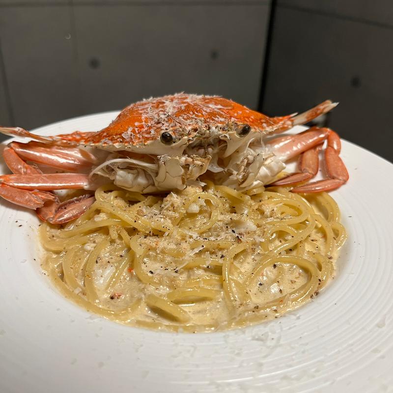  濃厚蟹尽くしクリーム生パスタ(創作イタリアン-悟-)