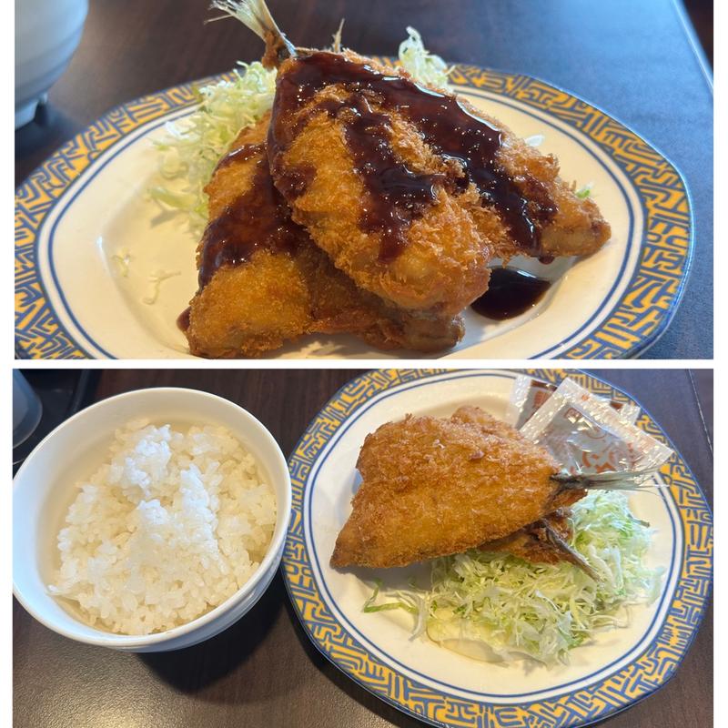 アジフライ・ごはん(小)セット(バーミヤン 緑園都市店)