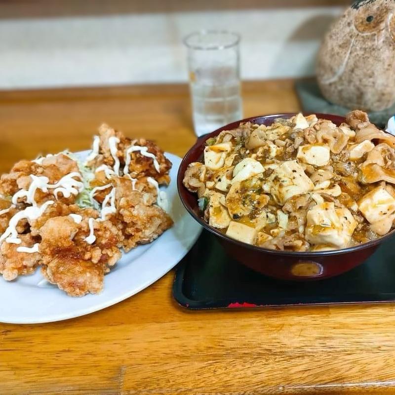 マーボー丼 唐揚げ(味の食卓 )