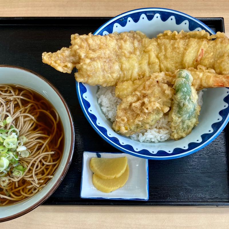 ミックス天丼セット(麺処 船食)
