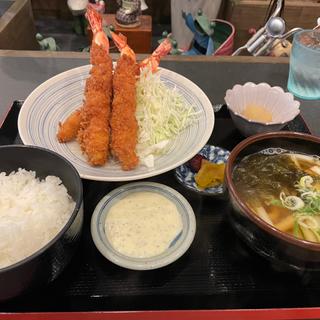 エビフライ定食(手打ちうどん 初太 橋本店)