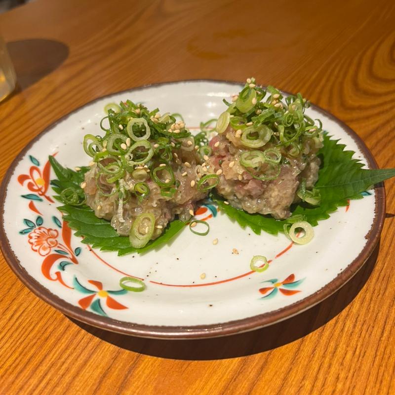 鯵のなめろう(寿司と天ぷら だるま道場 天王寺店)