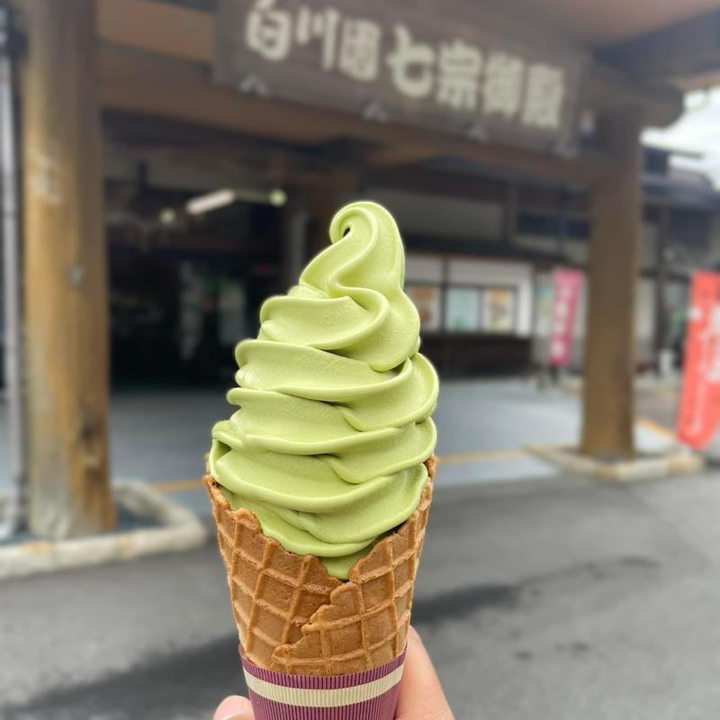抹茶ソフトクリーム(七宗御殿 白川園本舗七宗店 （ひちそうごてん）)