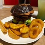 ベーコンチーズバーガー オニポテセット