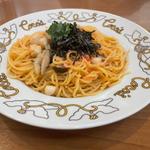 小柱と明太子のパスタ