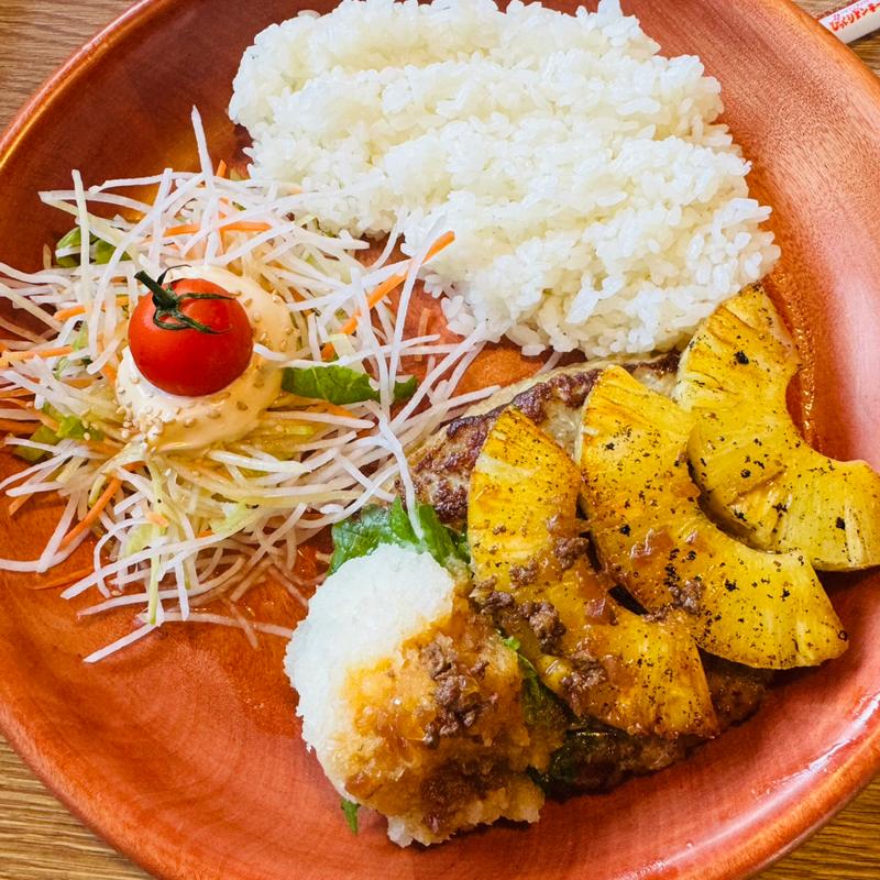 ディッシュプレートランチパイン➕おろしポン酢(びっくりドンキー 八千代緑が丘店)