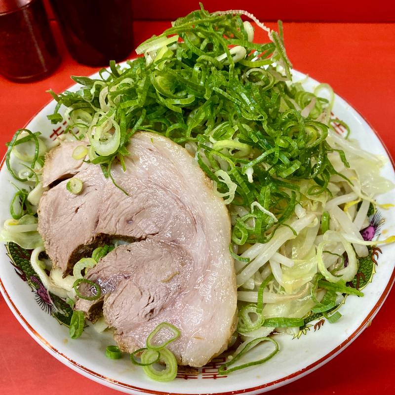 ラーメン半分＋九条ネギ(ラーメン二郎 京都店)