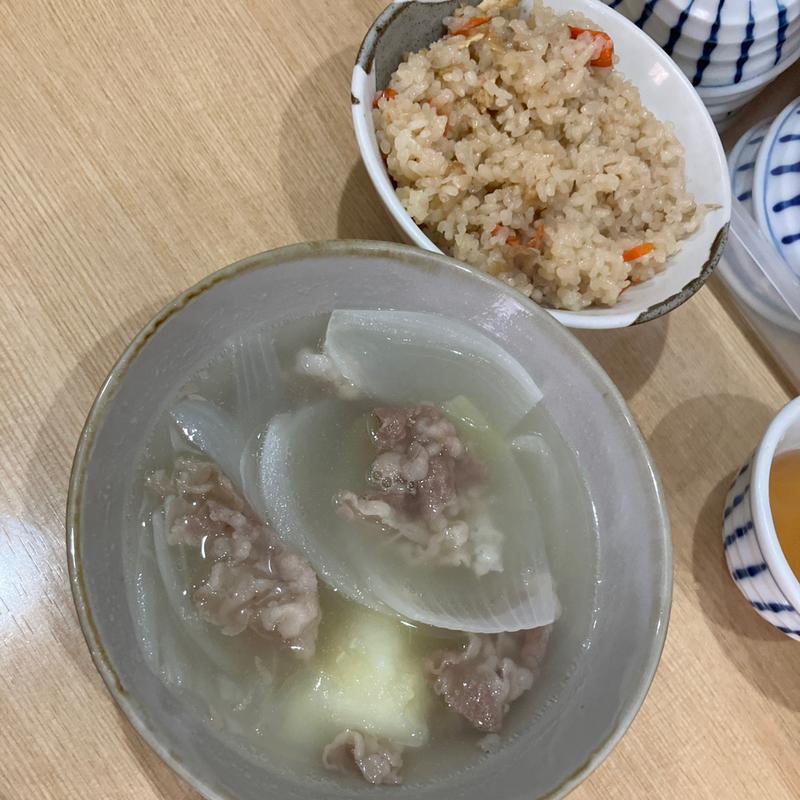 シチュー+かやく御飯 小(あづま食堂)