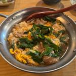 肉ニラ卵とじ