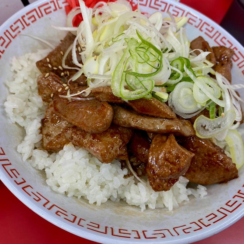 純レバー丼(ラーメンスタンド とん平食堂)