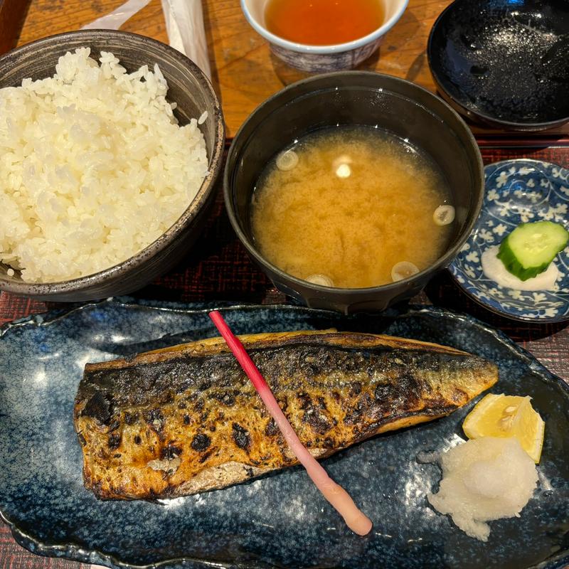 鯖の塩焼き定食(恩の時 )