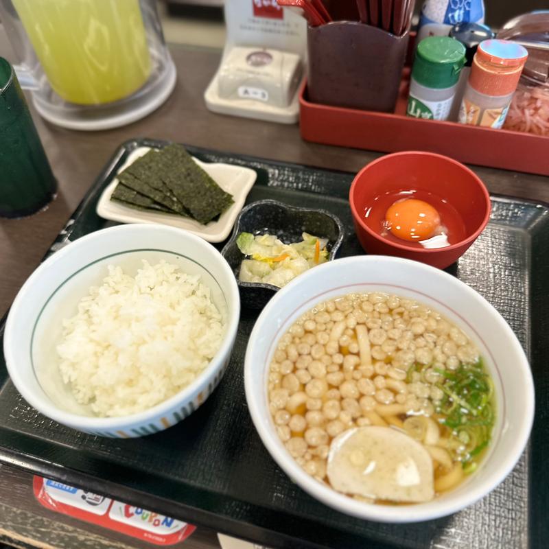 こだわり卵朝定(なか卯 長吉長原東店)