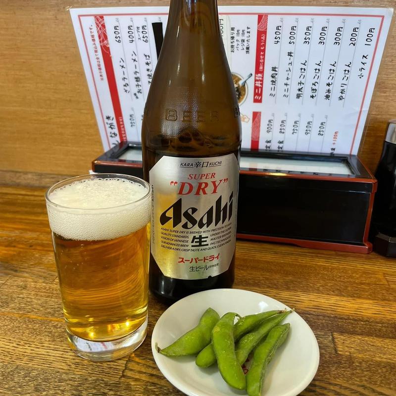 瓶ビール（中）(白河手打ラーメン　かづ枝食堂)