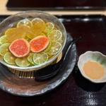 すだちと生いちぢくの冷かけそば
