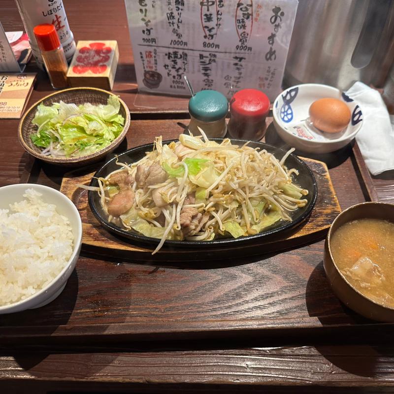 辛味噌鉄板定食(大衆食堂 うっちゃり)