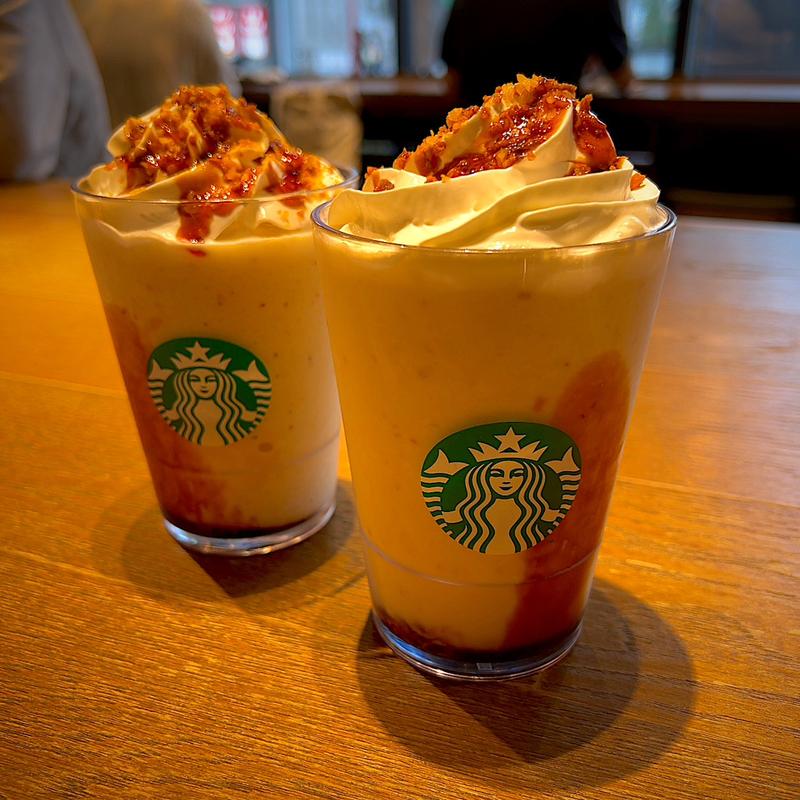 焼き芋 香ばしカラメル フラペチーノ(スターバックスコーヒー 新潟マルタケビル店)