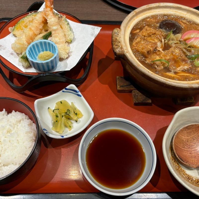 天ぷら味噌煮込みランチ(サガミ 守山大永寺店)