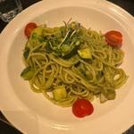 ホタテとトマトの冷製ジェノベーゼ