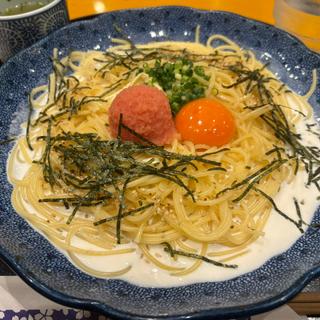 たらこと湯葉とモッツァレラチーズのカルボナーラ(洋麺屋 五右衛門 五反田駅前店)