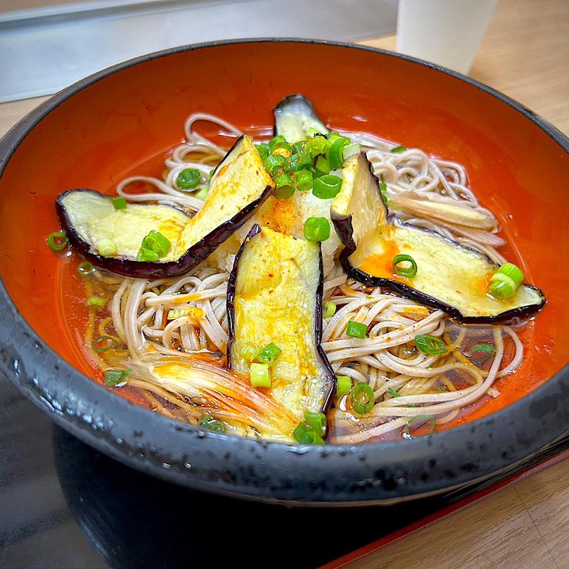 揚げなすおろしそば(立ちそば処 杜)