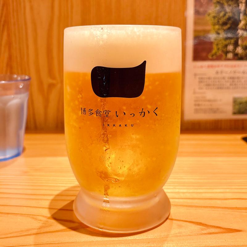 生ビール(博多食堂いっかく 福岡空港)