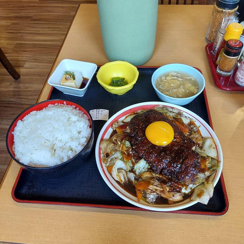 カツ回鍋肉定食 ご飯大盛(龍あん)