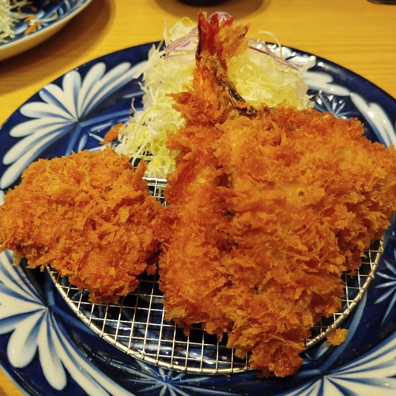 海老・アジ・ヒレ定食(とんかつ いなば和幸 新越谷店)