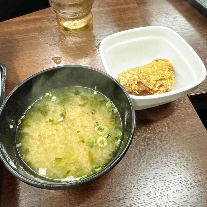 から揚げみそ汁セット(吉野家 中目黒駅前店 )