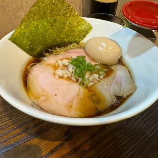 黒醤油中華蕎麦(味玉)(夜空と大地sake＆noodle)