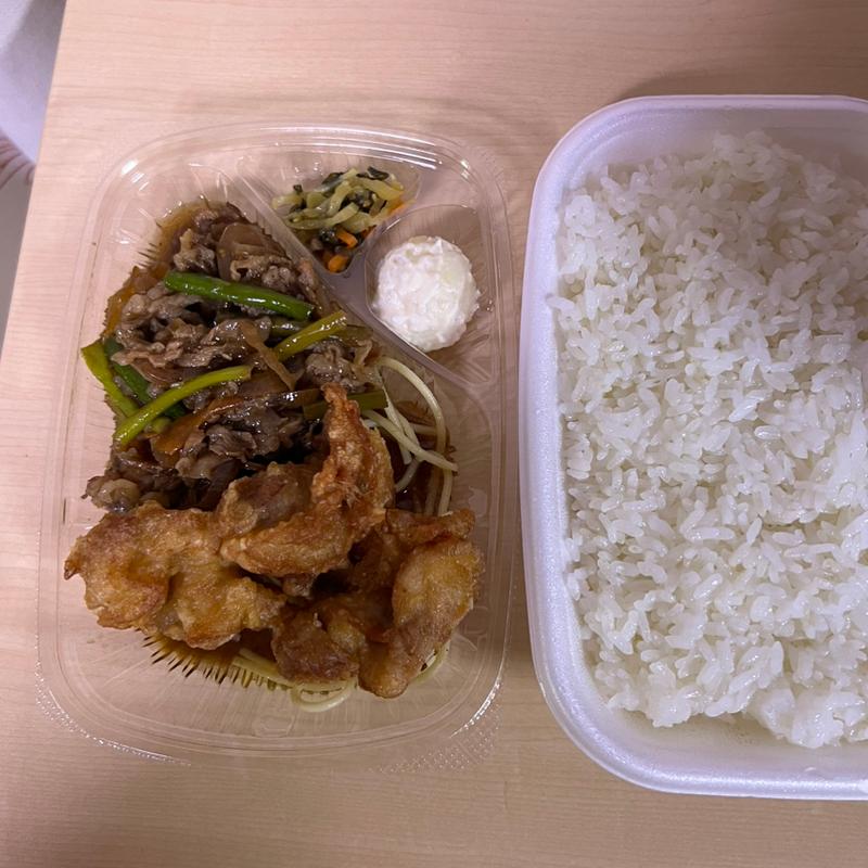 カルビ焼肉&から揚げ弁当(ほっともっと 草加瀬崎町店)