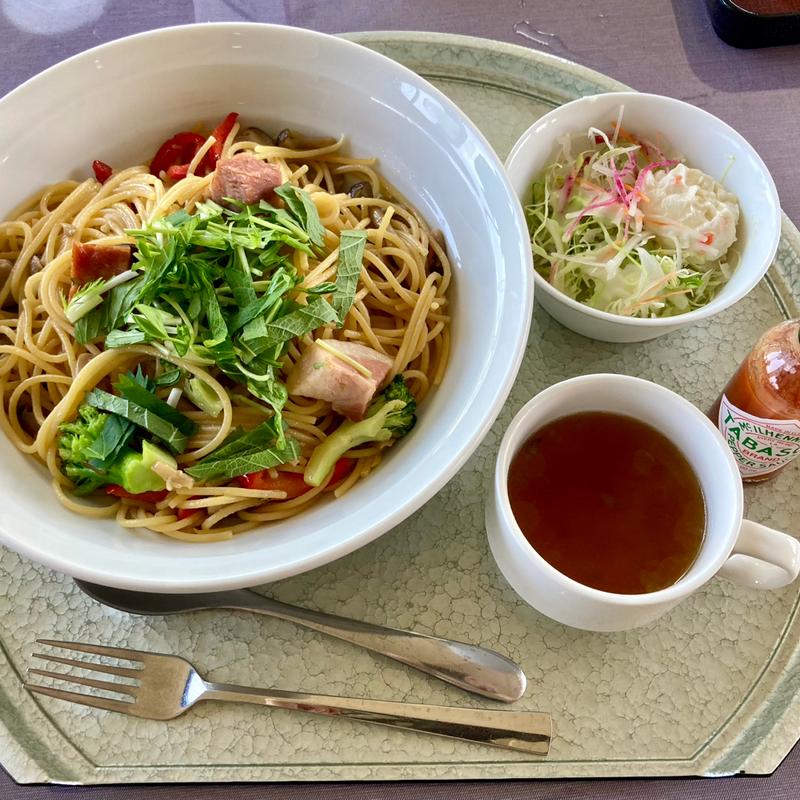 厚切りベーコンのパスタ大盛(大千葉カントリー倶楽部)
