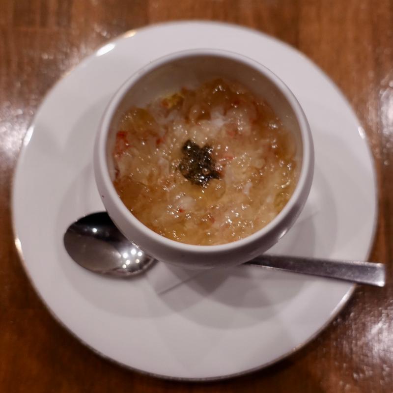 北海道雲丹ズワイガニ鎂人参ムース(渡辺料理店)