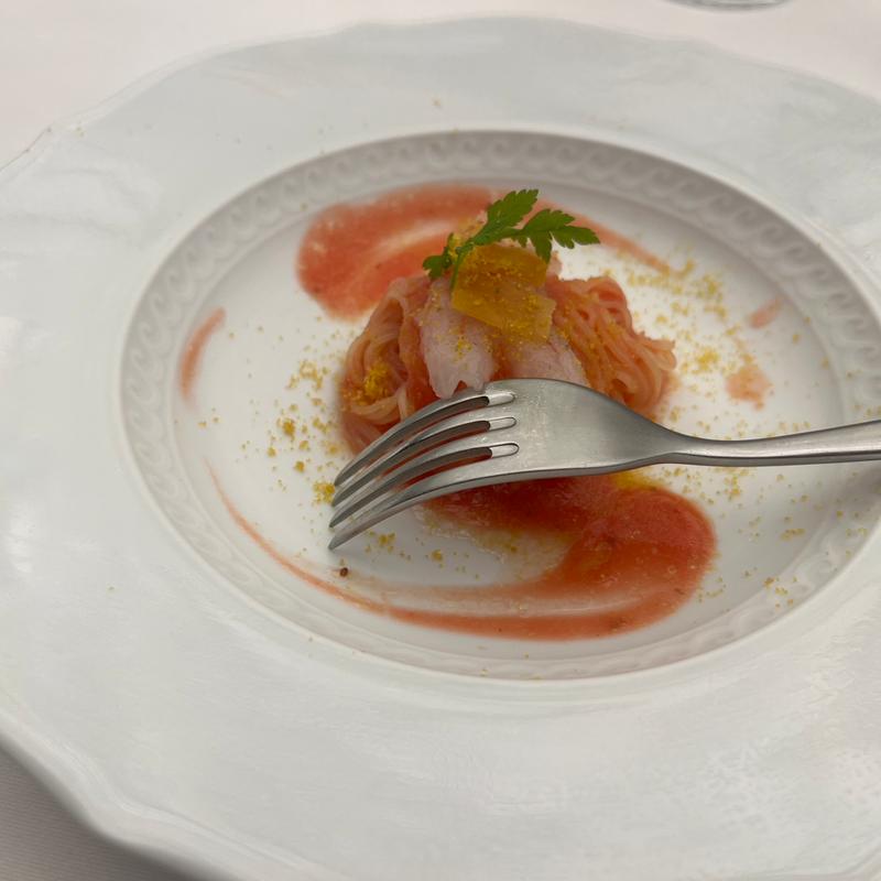 北海道産しまえびとカラスミのカッペリーニ(RISTORANTE “CANOVIANO”(リストランテ カノビアーノ))