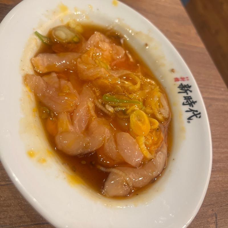 　とり刺しユッケ(時代屋五反田店)