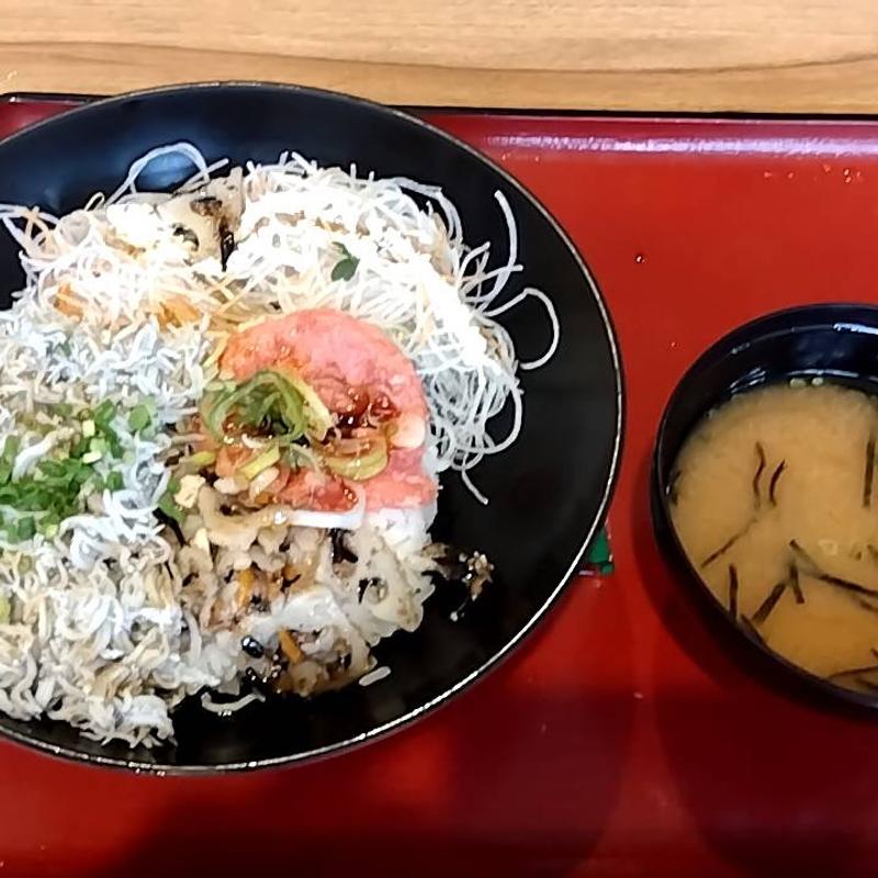 しらすとネギトロの二色丼(フードコート＆ビアー Eat iT！)