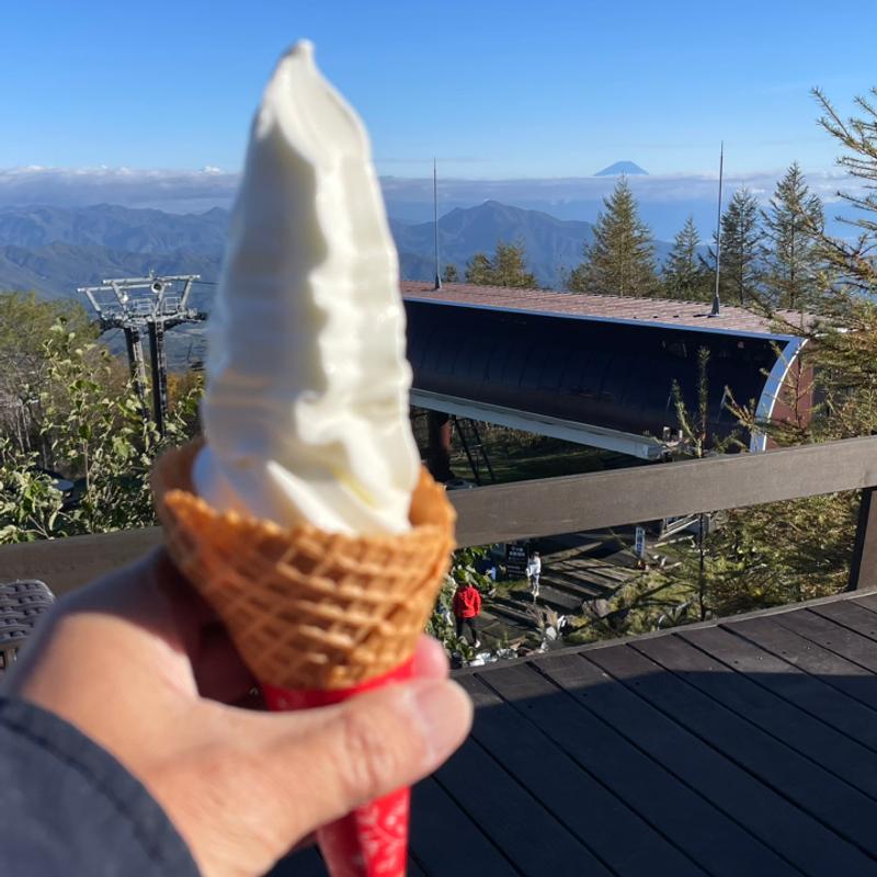 きよさと牛乳ソフト(清里テラスカフェ)