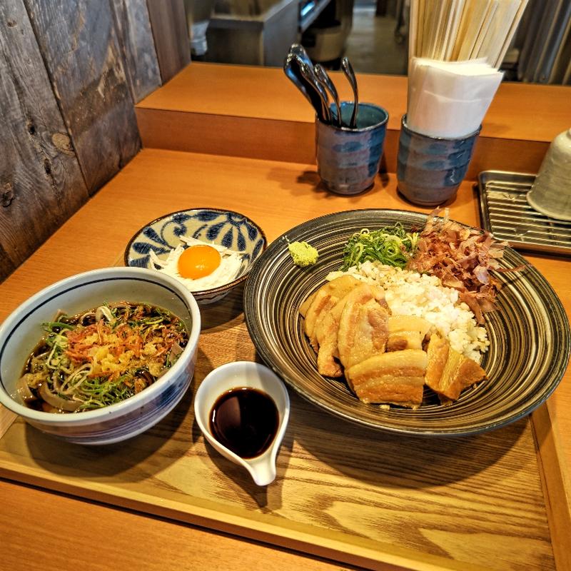 肉とろろ麦めし・(冷)半そばセット(東京とろろそば 横浜丸山台店)