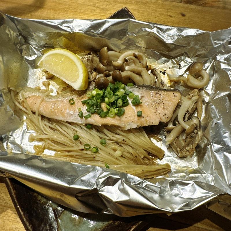 秋鮭ときのこレモンバターホイル焼き(Akichi)
