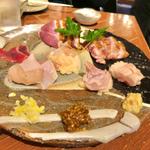 大和肉鶏 刺身盛合せ