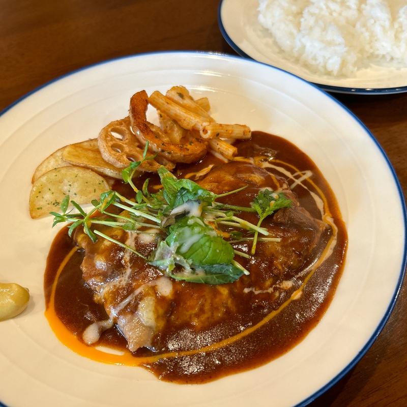 日替わり（豚バラ巻チーズハンバーグ）(キッチン Caren)