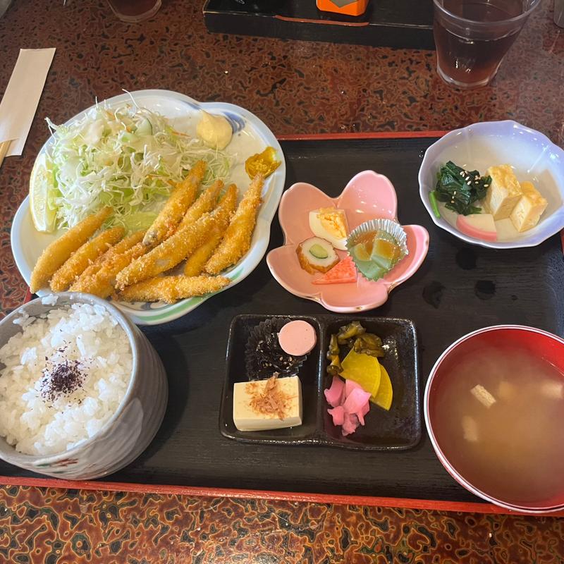 ワカサギフライ定食(みやたや )