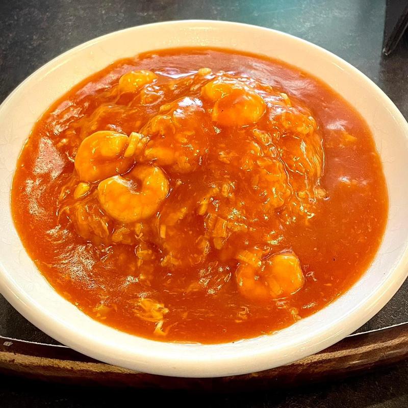 エビチリあんかけチャーハン(精華園)