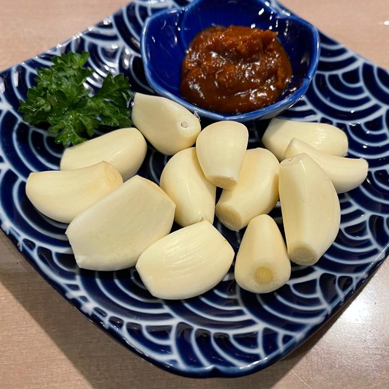 ニンニク串(もんじゃ 鉄板焼 えびすや)