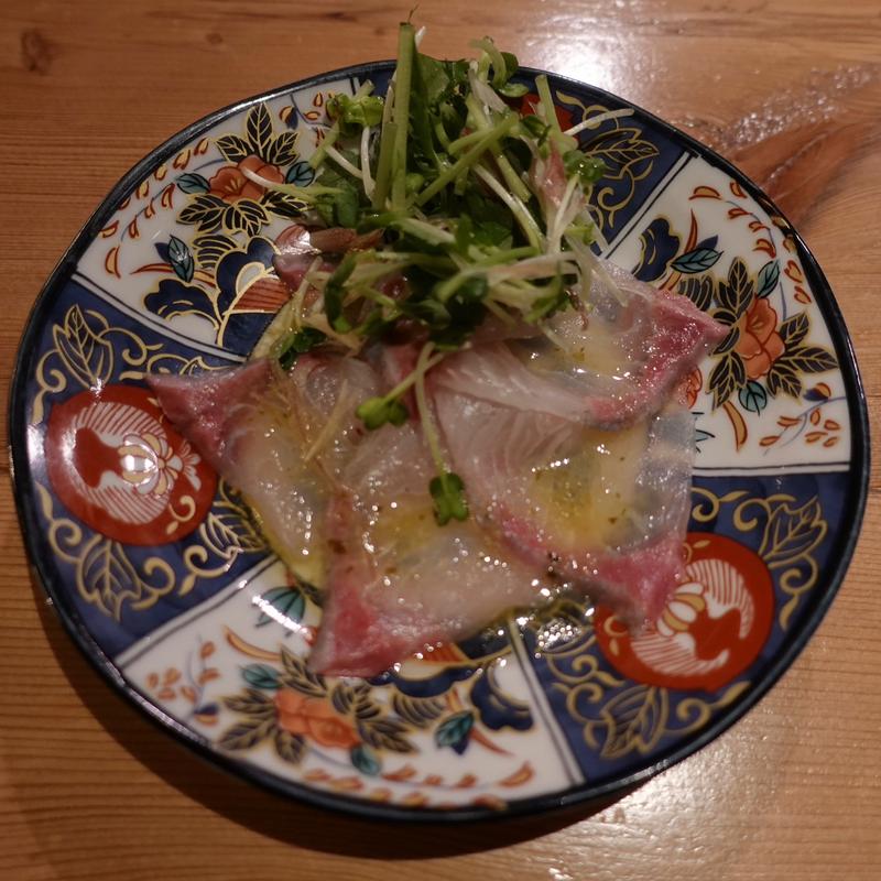 勘八 酢橘カルパッチョ(めしや ヒロキ倶楽部 新宿)