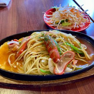 あんかけスパゲッティ 少なめ&サラダセット(喫茶ポニー )