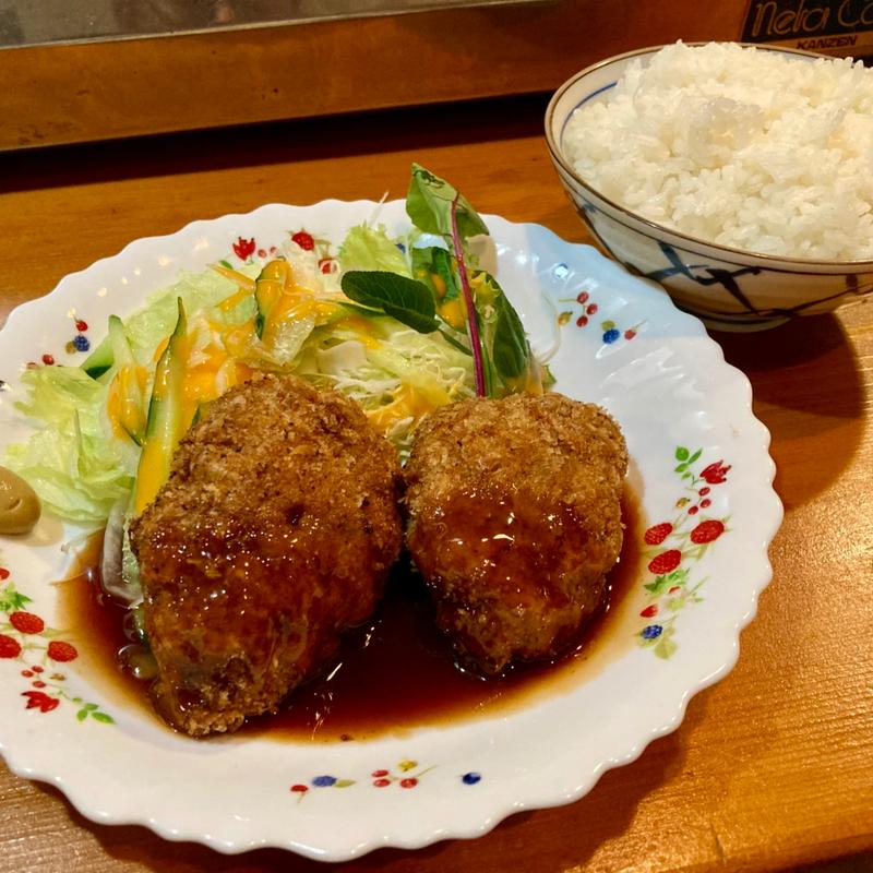 メンチカツ ライス付き(俺のまかない食堂 こたろうちゃん)